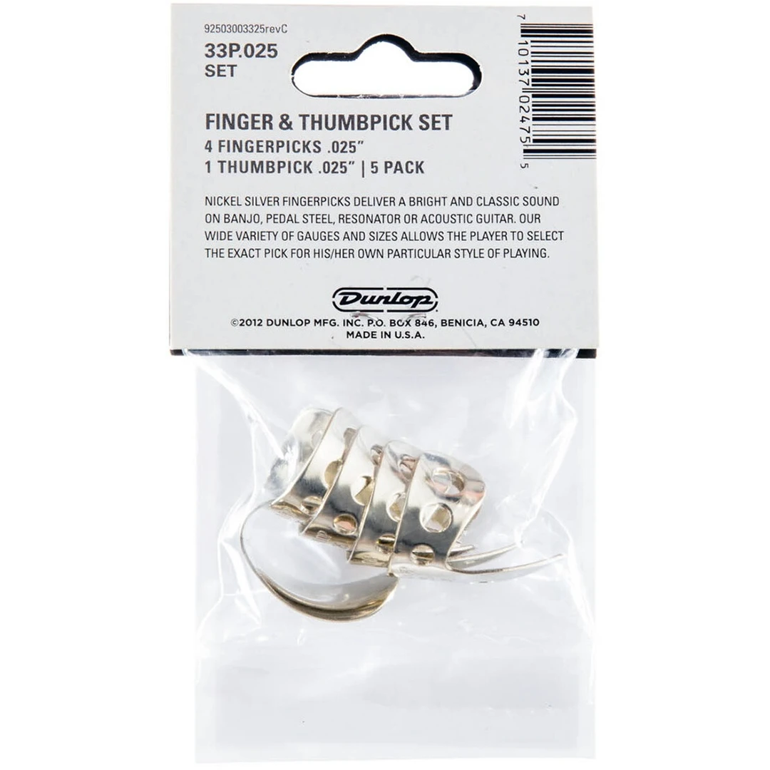 Набор когтей Dunlop 33P.025 Nickel Silver