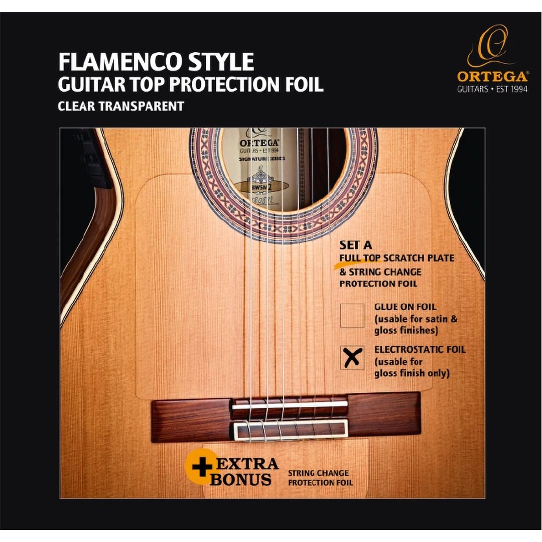 Защитная наклейка для гитары Ortega OERP-FLAM1
