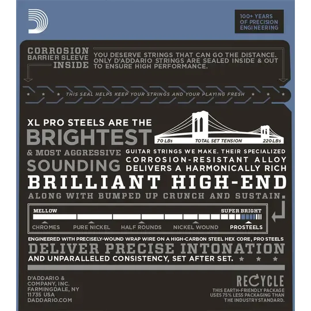 Струны для электрогитары D'Addario EPS540 10-52