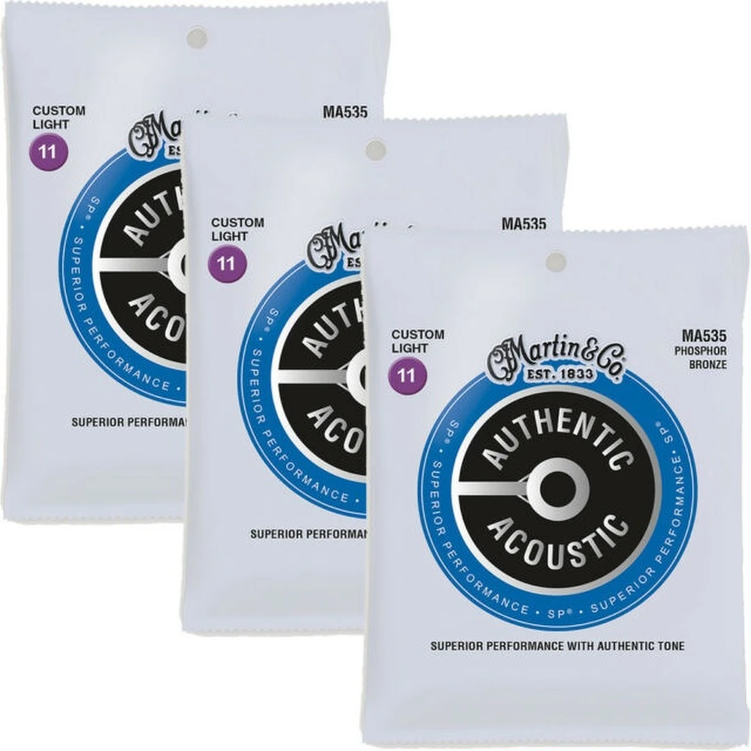 Струны для акустической гитары Martin MA535 3 Pack 10-47