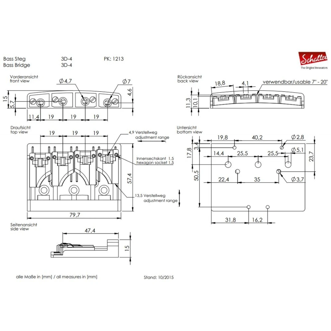 Бридж Schaller 3D-4 12130200