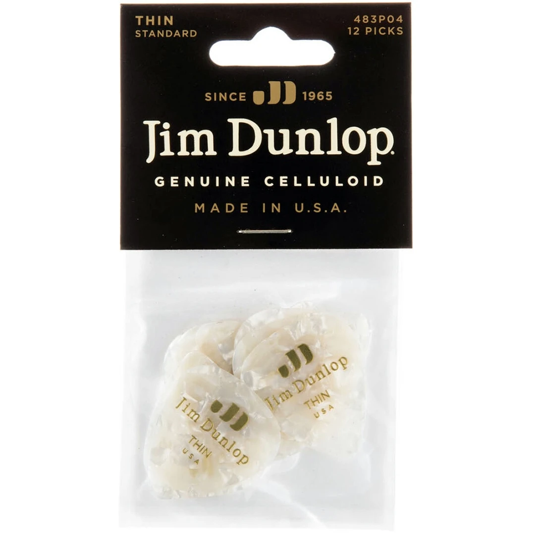 Набор медиаторов Dunlop 483P04TH Celluloid Pearloid Thin