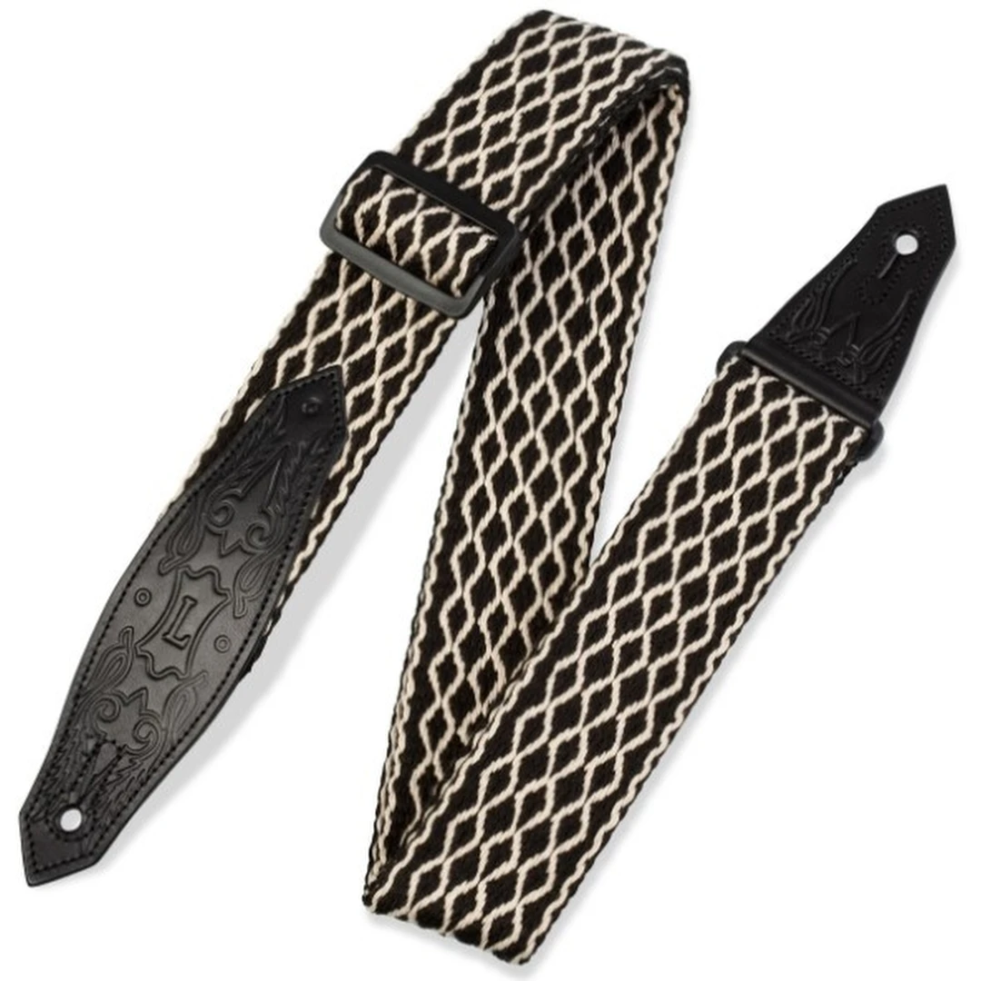 Ремень для гитары Levy's MSSC80-BLK/WHT