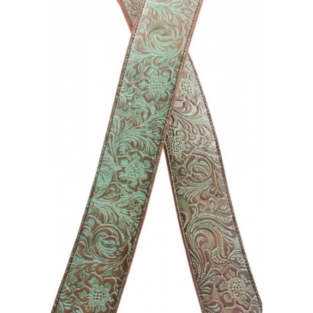 Ремень для гитары RightOn Straps On Leathercraft Blackguard Teal