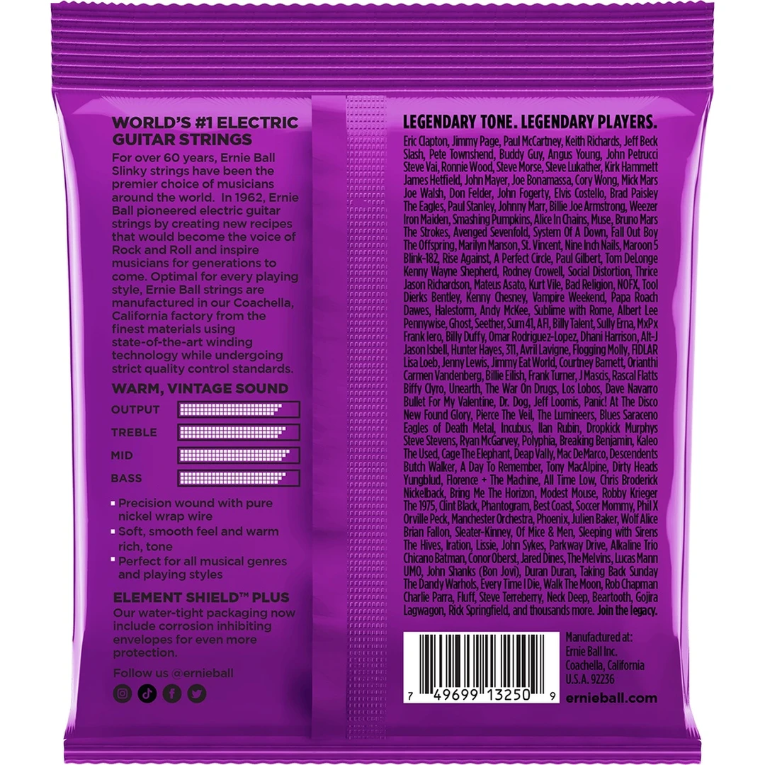 Струны для электрогитары Ernie Ball 3250 11-48