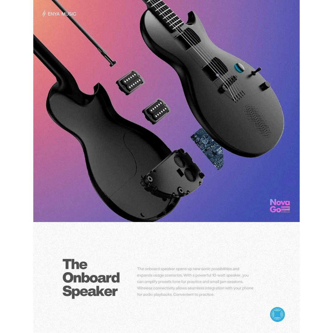 Смарт электрогитара Enya NOVA GO Sonic/RD + набор аксессуаров