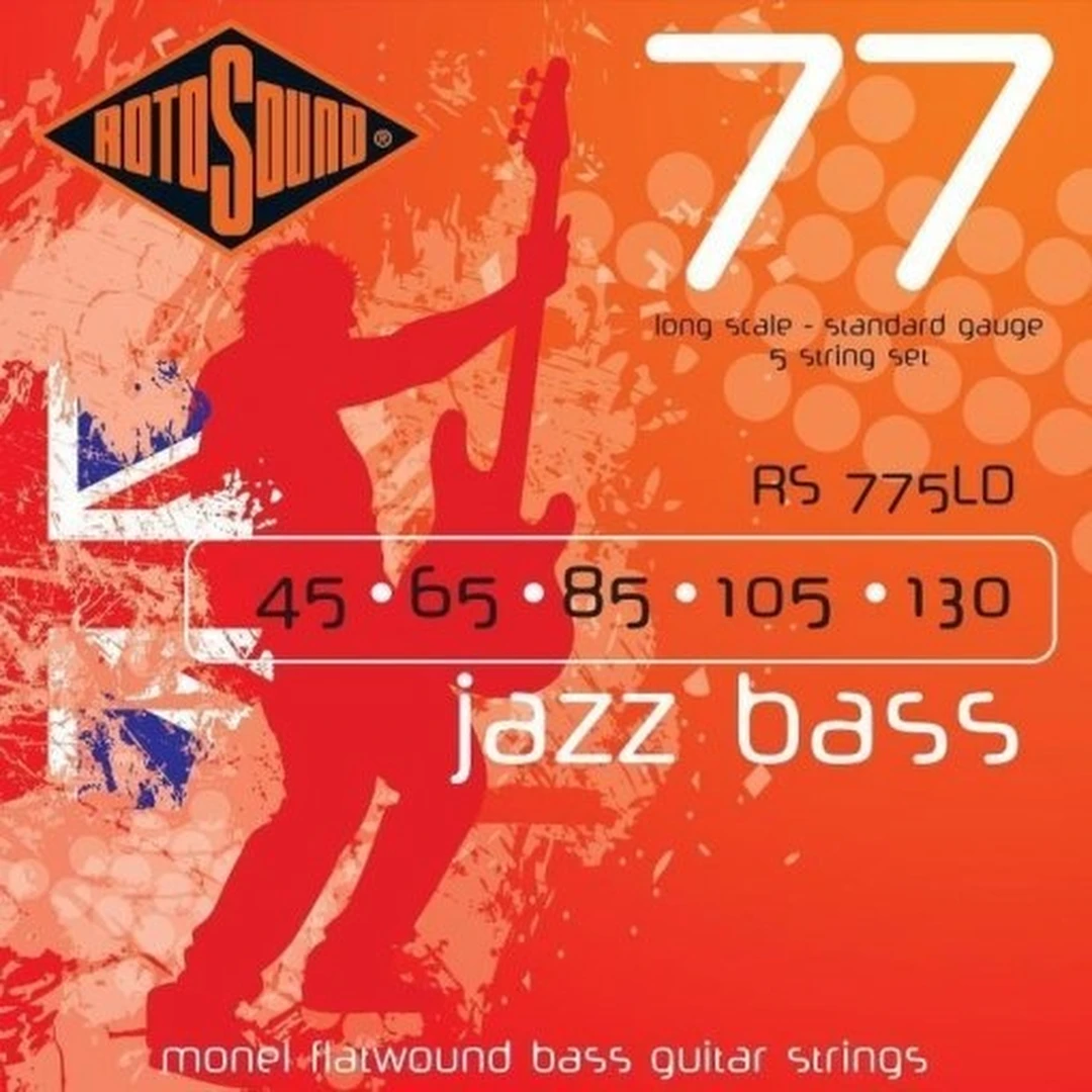 Струны для бас-гитары Rotosound RS775LD Jazz Bass Flatwound Strings Monel 45-130