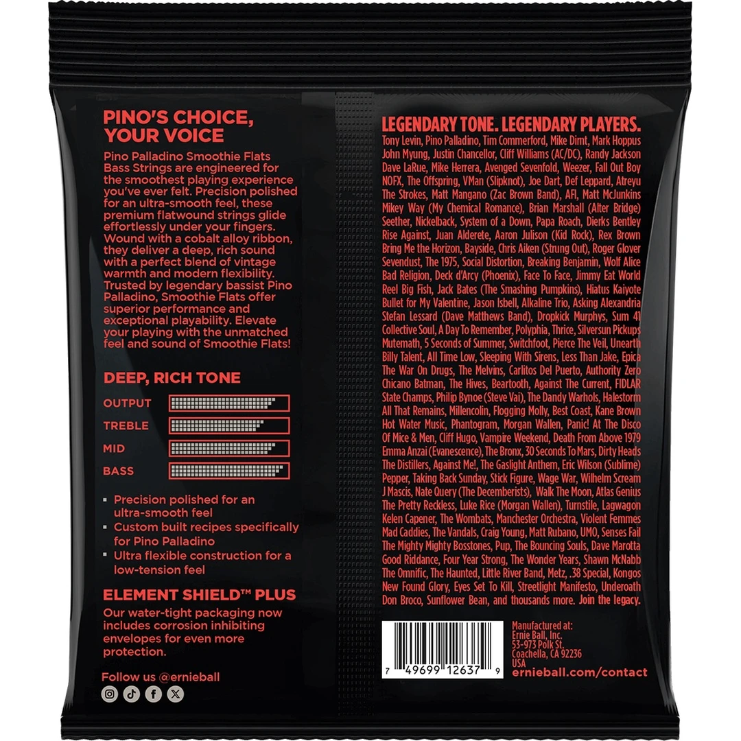 Струны для бас-гитары Ernie Ball 2748 Pino Palladino 38-98