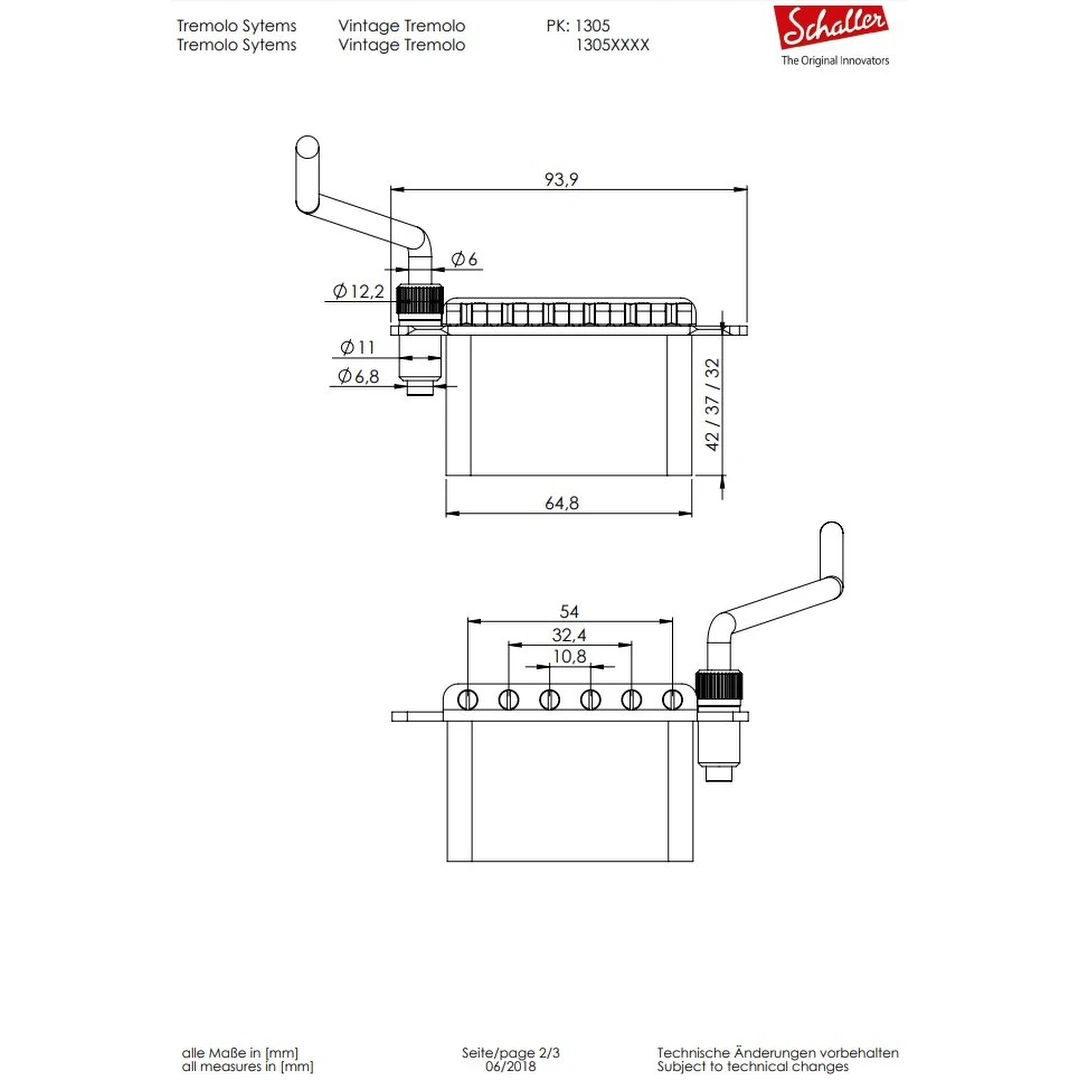 Бридж Schaller Vintage Tremolo 13050237
