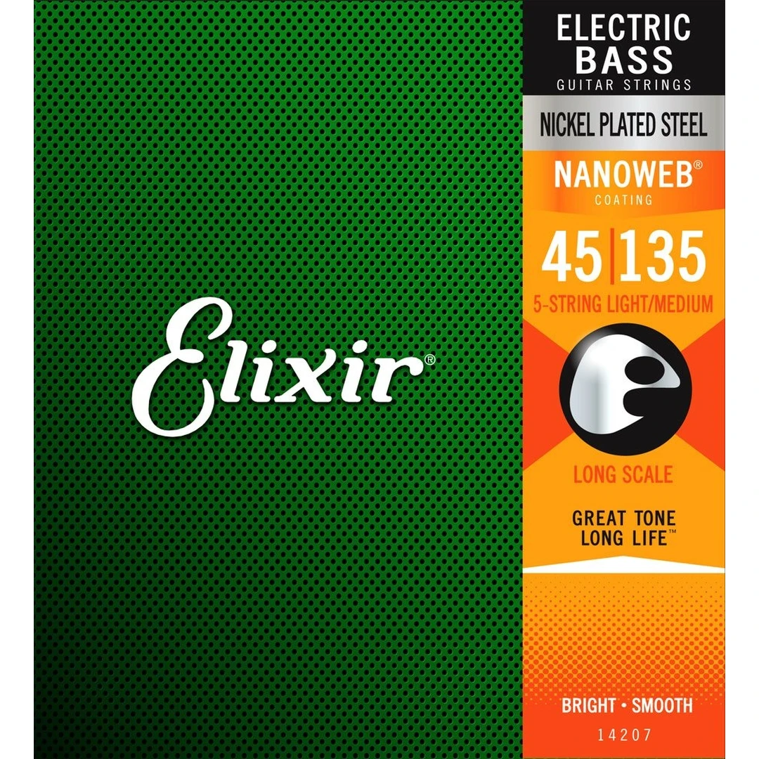 Струны для бас-гитары Elixir 14207 45-135 5-String