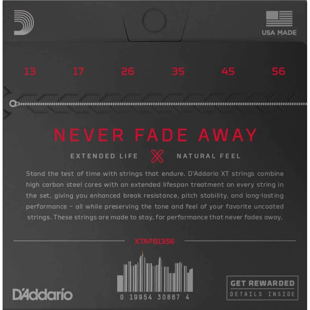 Струны для акустической гитары D'Addario XTABR1356 13-56