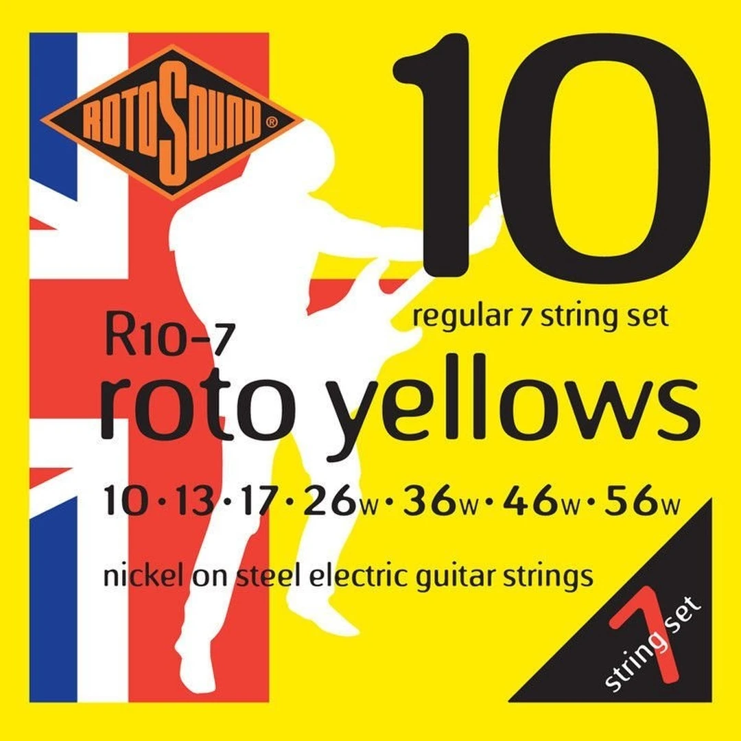 Струны для электрогитары Rotosound R10-7 Strings Nickel Regular