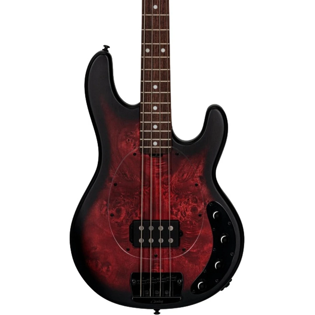 Бас-гитара Sterling by MusicMan StingRay Ray34PB Dark Scarlet Burst Satin