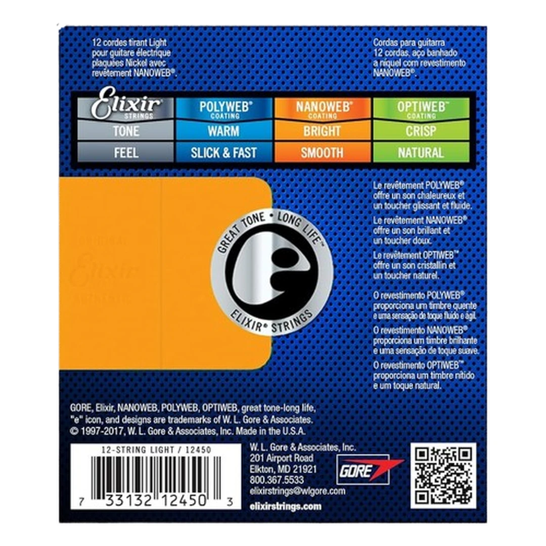 Струны для электрогитары Elixir 12450 10-46 12-String