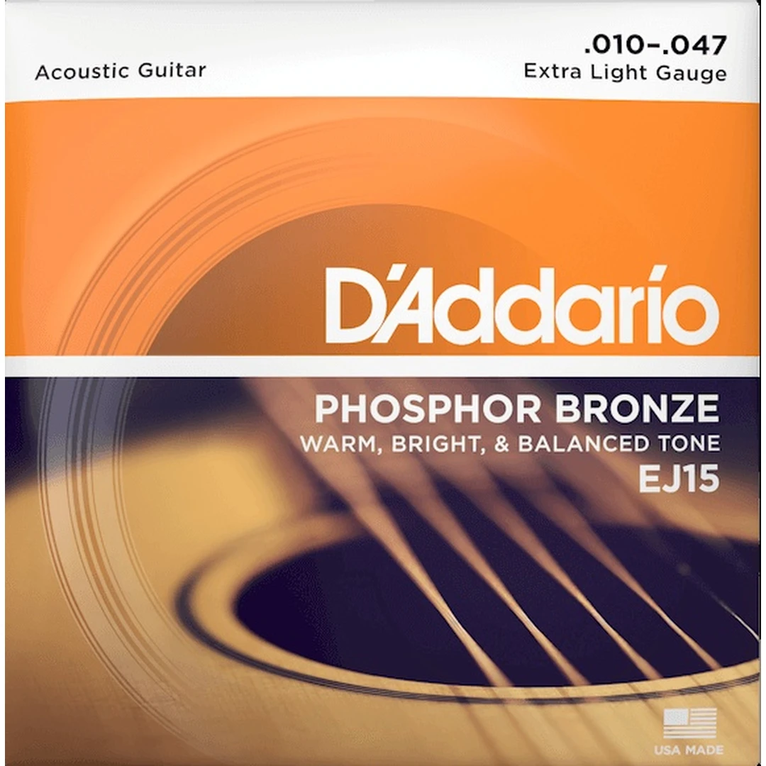 Струны для акустической гитары D'Addario EJ15 10-47