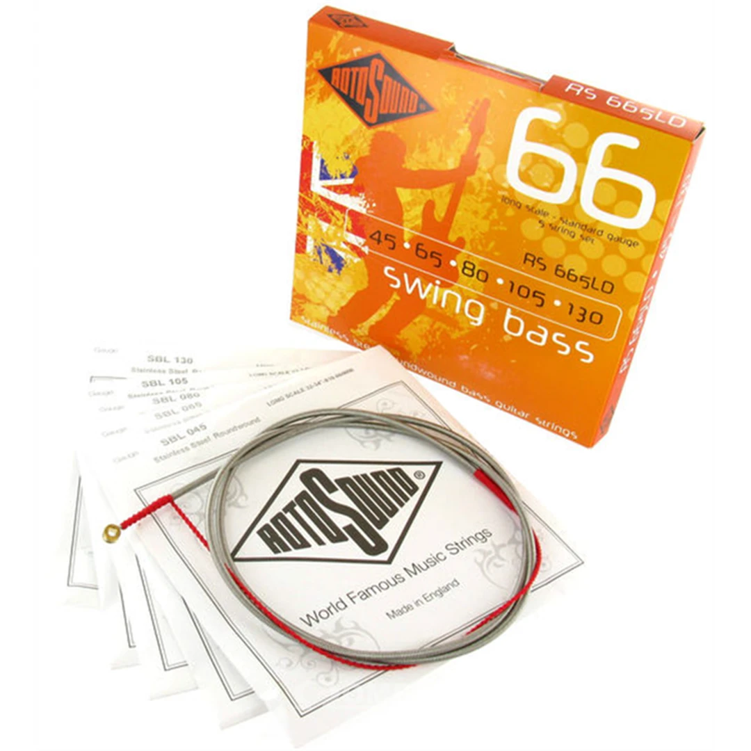Струны для бас-гитары Rotosound RS665LD Bass Strings Stainless Steel 45-130