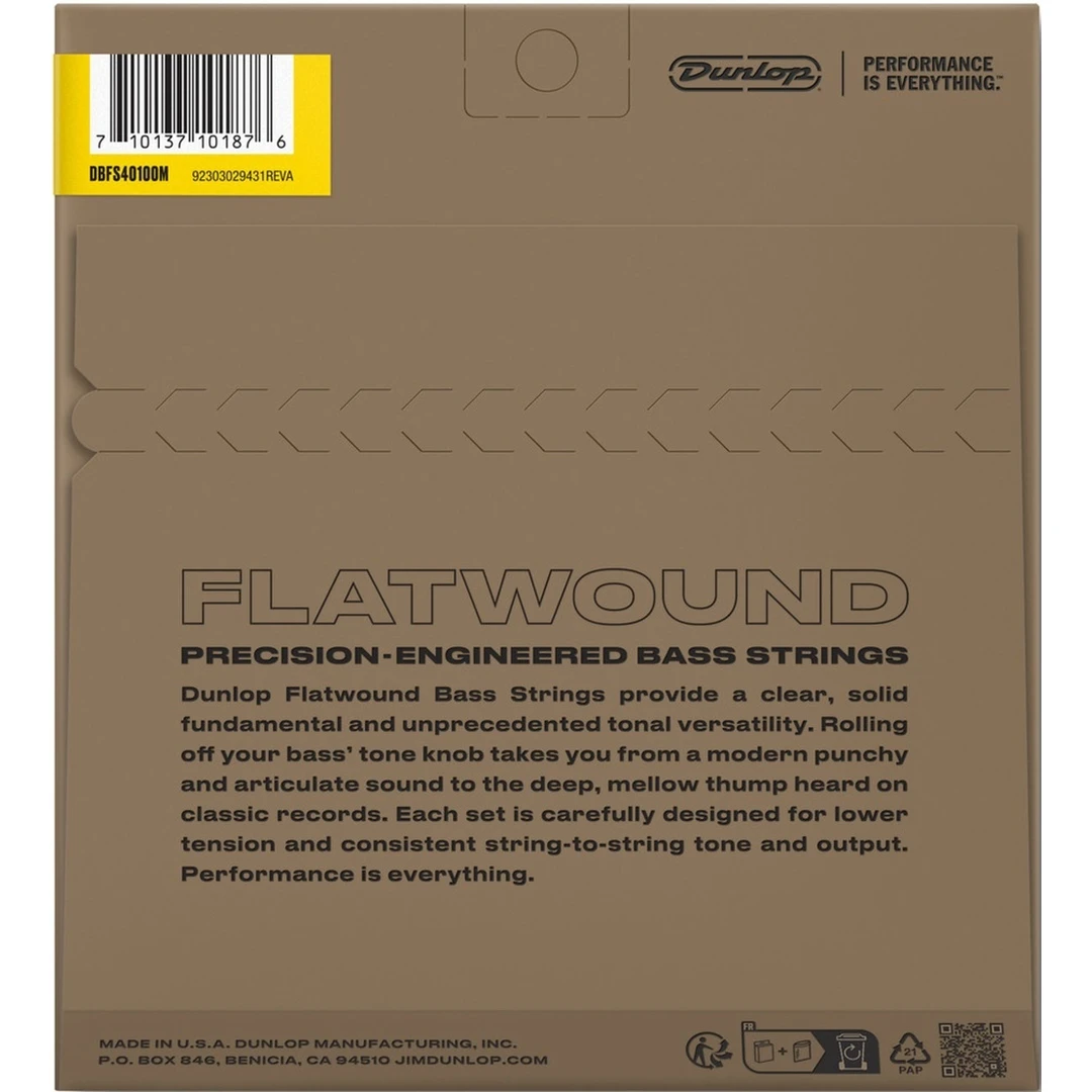 Струны для бас-гитары Dunlop DBFS40100M 40-100