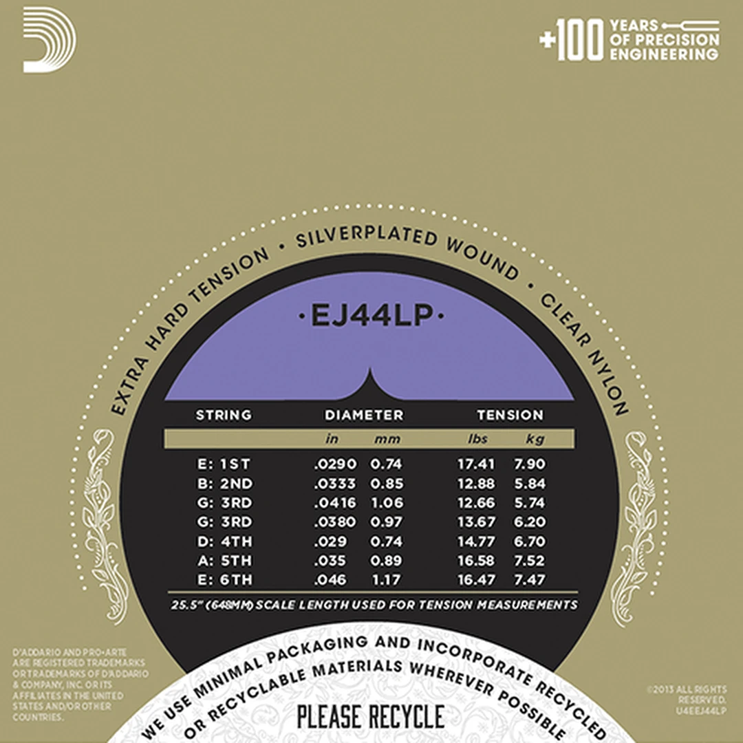 Струны для классической гитары D'Addario EJ44LP