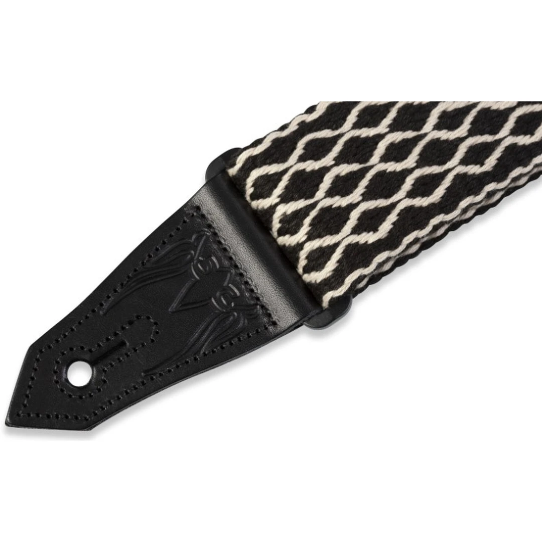 Ремень для гитары Levy's MSSC80-BLK/WHT