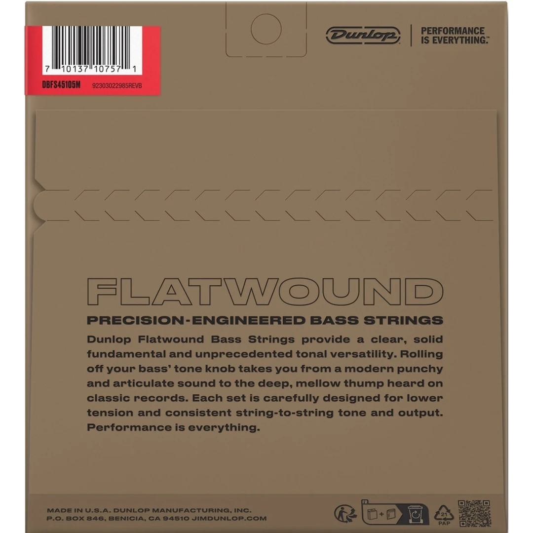 Струны для бас-гитары Dunlop DBFS45105M 45-105