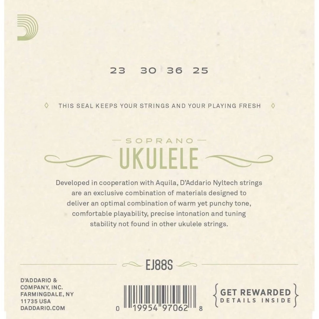 Струны для укулеле D’Addario EJ88S