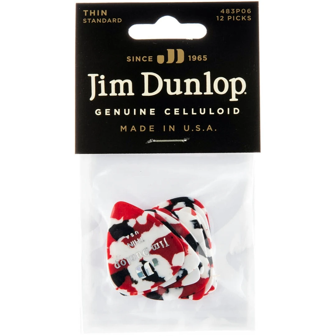 Набор медиаторов Dunlop 483P06TH Celluloid Confetti Thin