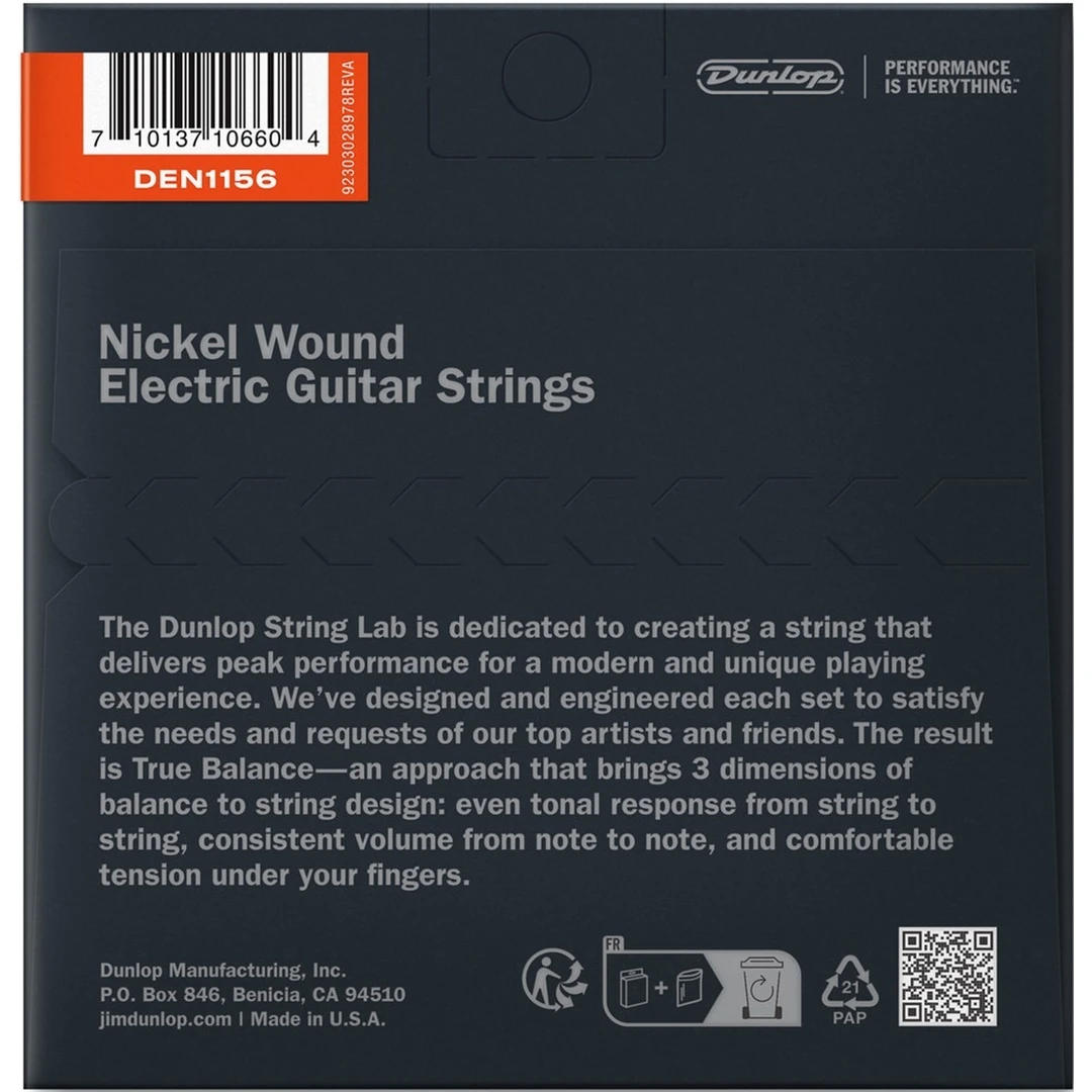 Струны для электрогитары Dunlop DEN1156 11-56