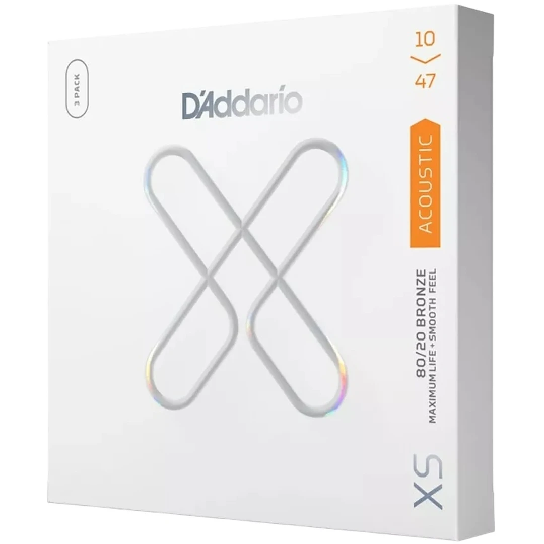 Струны для акустической гитары D'Addario XSABR1047-3P 10-47