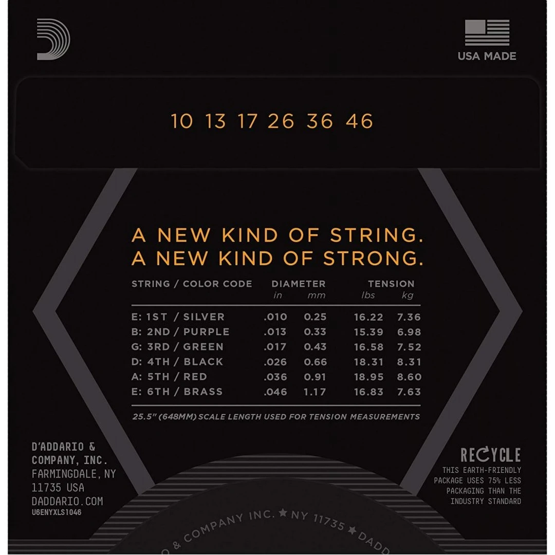 Струны для электрогитары D'Addario NYXLS1046 10-46