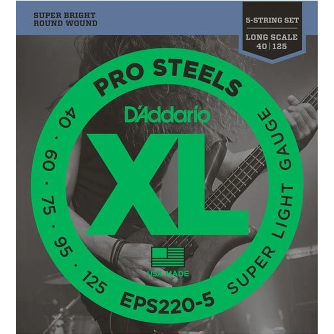 Струны для бас-гитары D’Addario EPS220-5 40-125