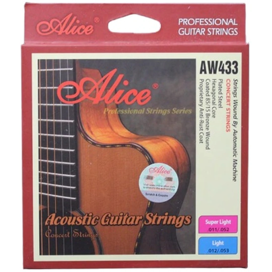 Струны для акустической гитары Alice AW433-SL