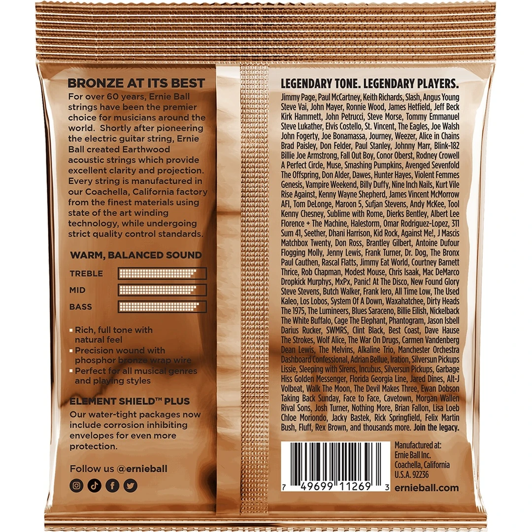 Струны для акустической гитары Ernie Ball 3551 10-52