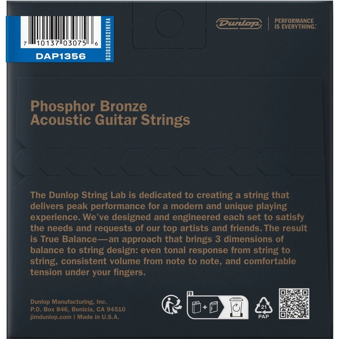 Струны для акустической гитары Dunlop DAP1356 13-56