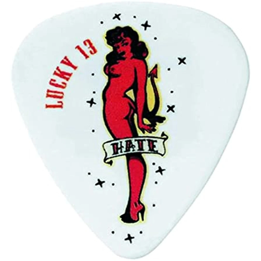Медиатор Dunlop L08R1.0 Lucky 13 Hate Girl 1.0