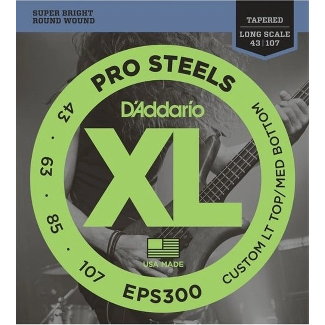 Струны для бас-гитары D'Addario EPS300 ProSteels 43-107