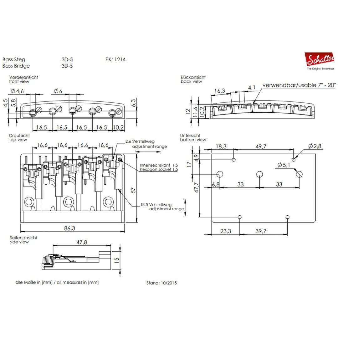Бридж Schaller 3D-5 12140200