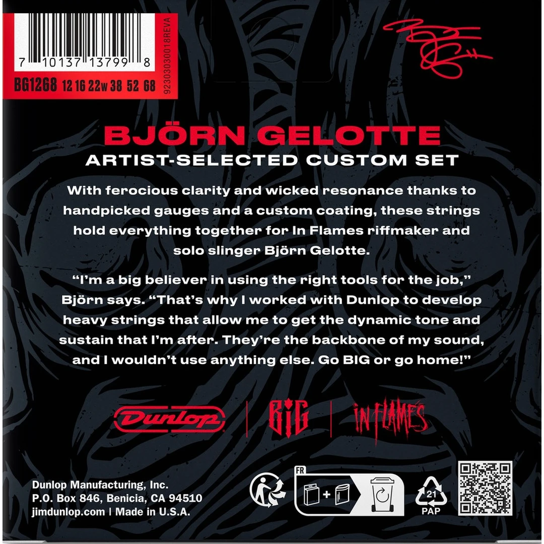 Струны для электрогитары Dunlop BIG1268 12-68