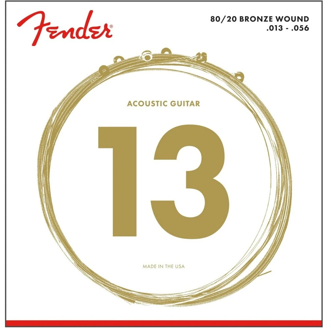 Струны для акустической гитары Fender 70M 80/20 Bronze Ball End 13-56