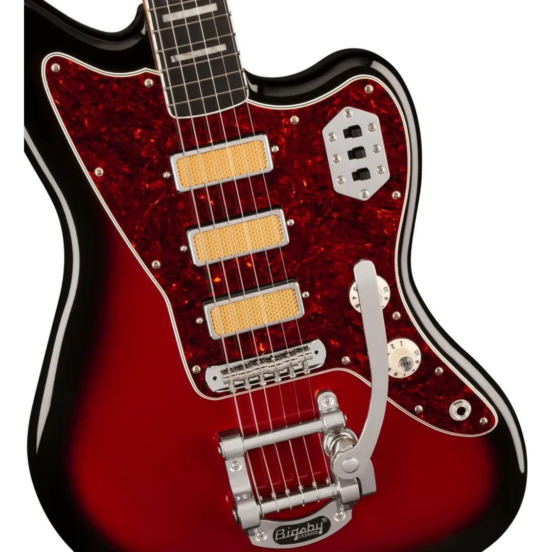 Электрогитара Fender Gold Foil Jazzmaster EB Candy Apple Burst