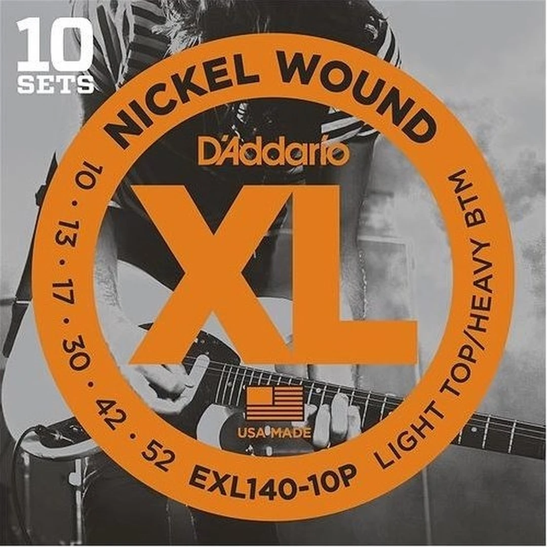 Струны для электрогитары D’Addario EXL140-10P 10-52