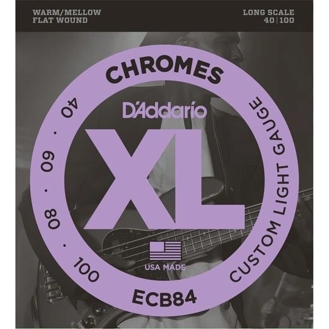 Струны для бас-гитары D’Addario ECB84 Chromes 40-100