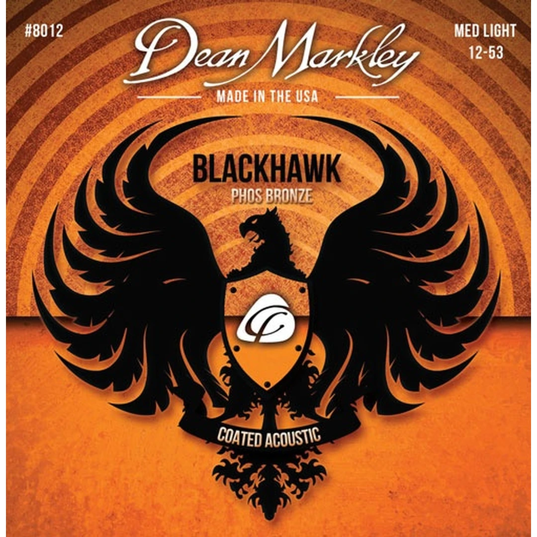 Струны для акустической гитары Dean Markley 8012 Blackhawk Pure Bronze 12-53
