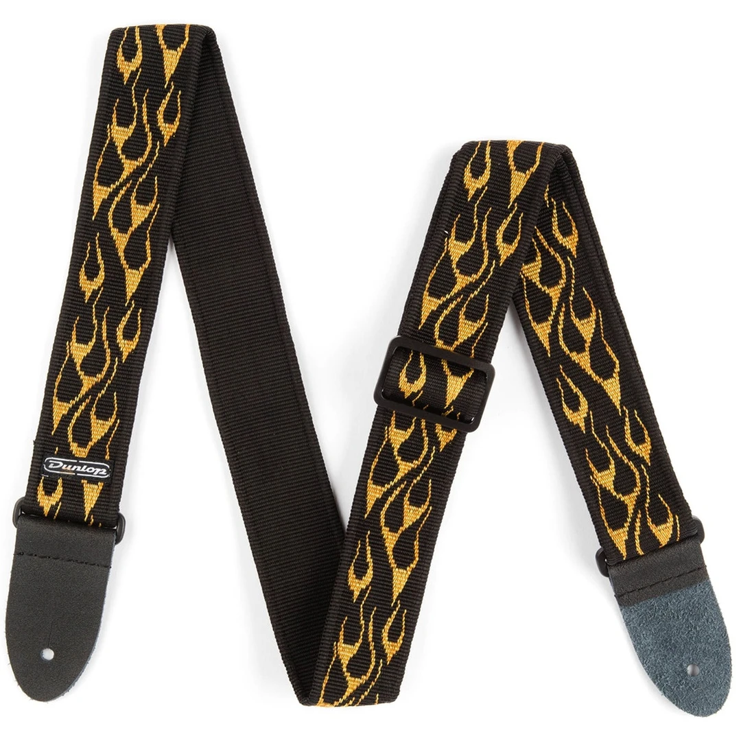 Ремень для гитары Dunlop D38-11OY Flambe OR/YE