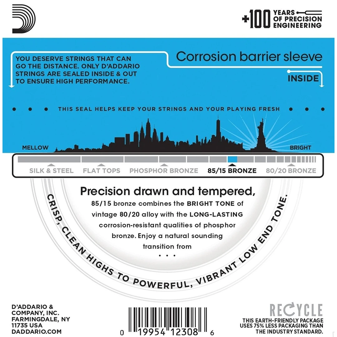 Струны для акустической гитары D'Addario EZ910 11-52