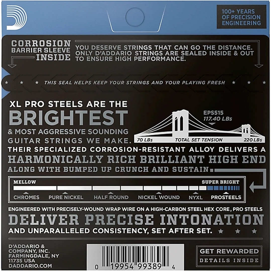 Струны для электрогитары D'Addario EPS515 11-50