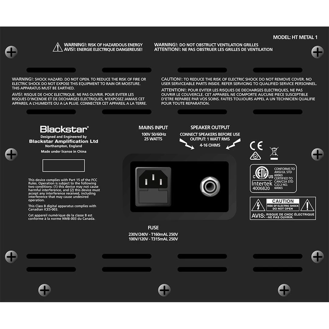 Комбоусилитель Blackstar HT Metal 1