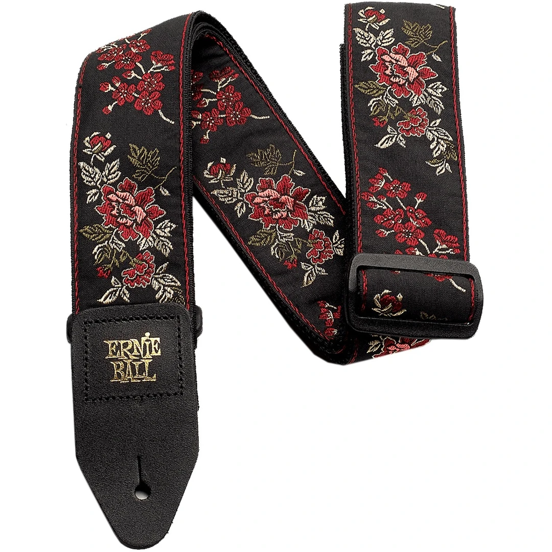 Ремень для гитары Ernie Ball Jacquard Red Rose P04142