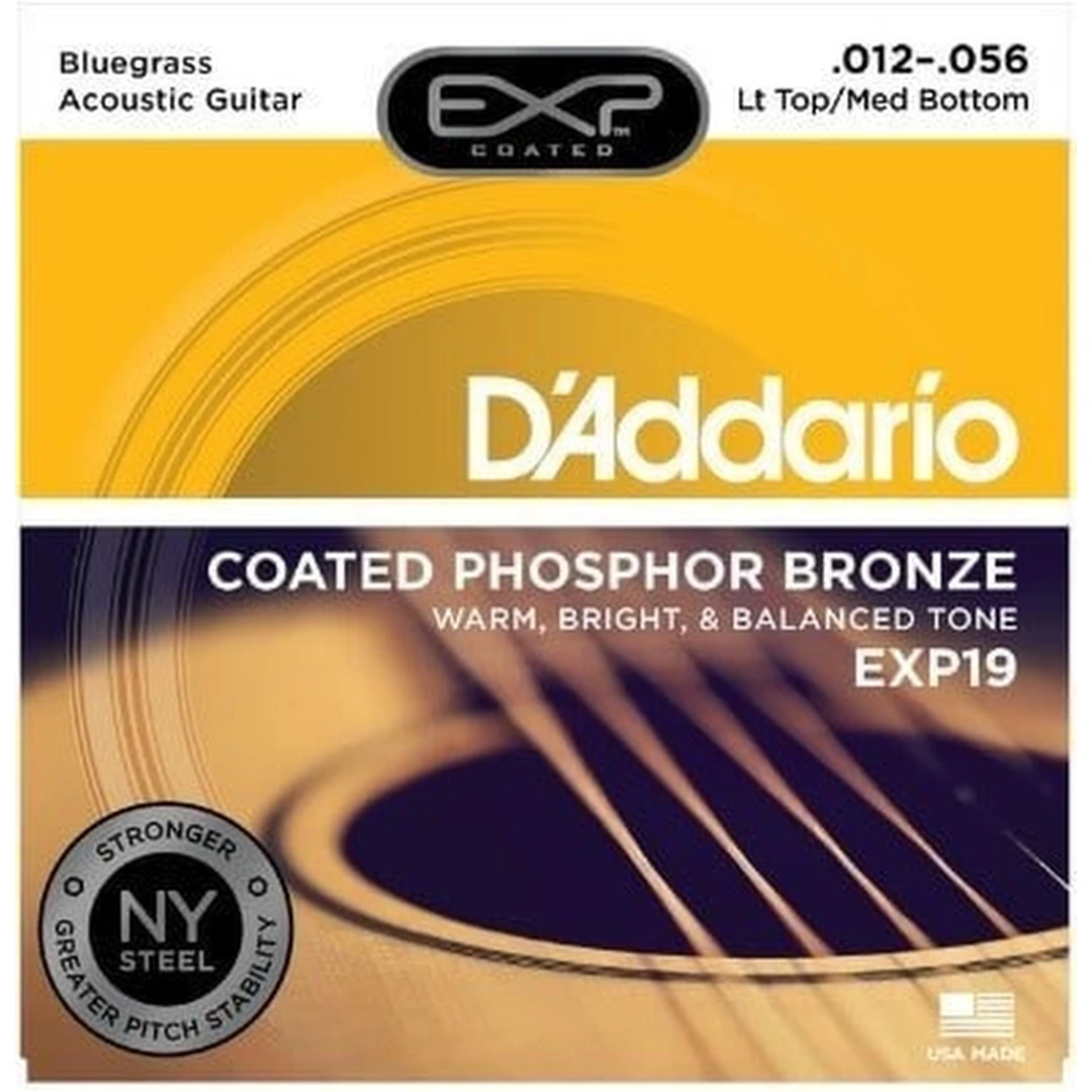 Струны для акустической гитары D'Addario EXP19 Light Top/Medium Bottom 12-56