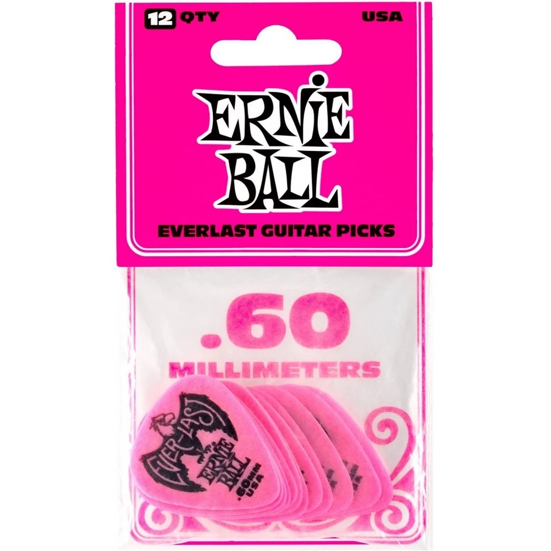 Набор медиаторов Ernie Ball 9179 .60 Pink Everlast