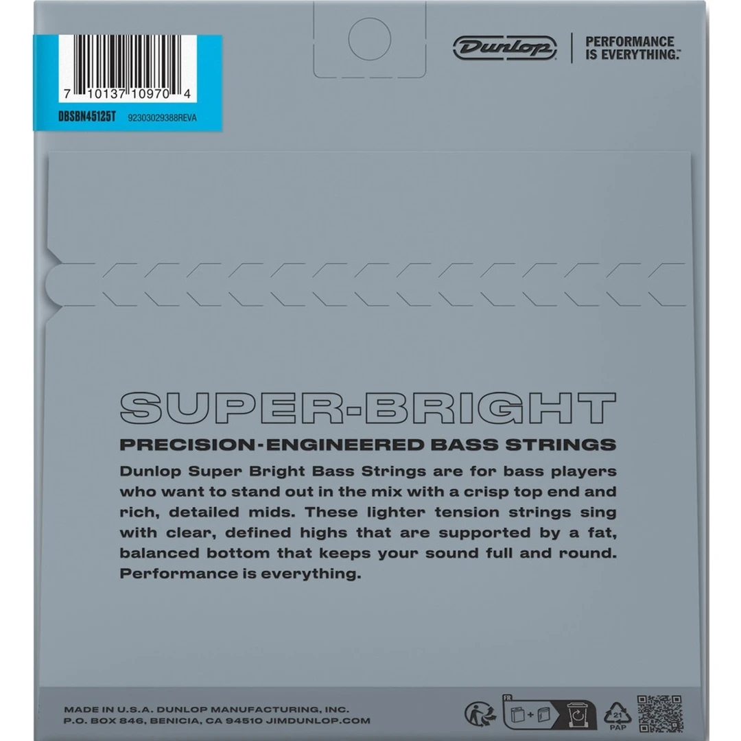 Струны для бас-гитары Dunlop DBSBN45125T 45-125